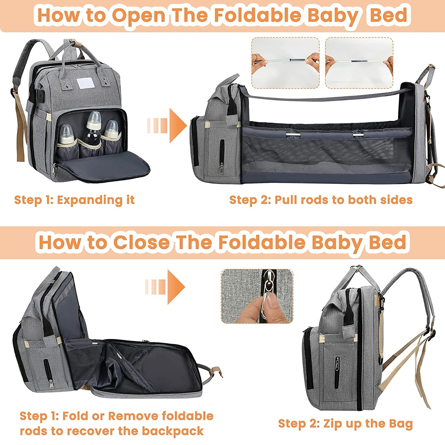 Sac à langer portatif | Berceau de voyage BabyNappy™